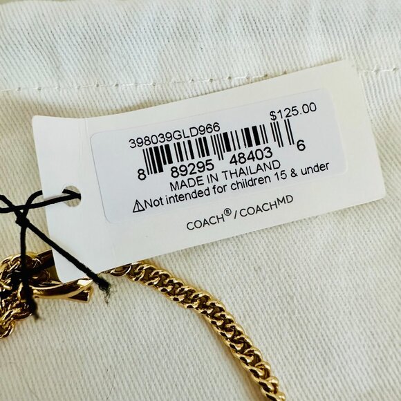 COACH MULTICOLOR ENAMEL RHINESTONES DANGLING FASHION BRACELET GOLD PLATED - Picture 6 of 6